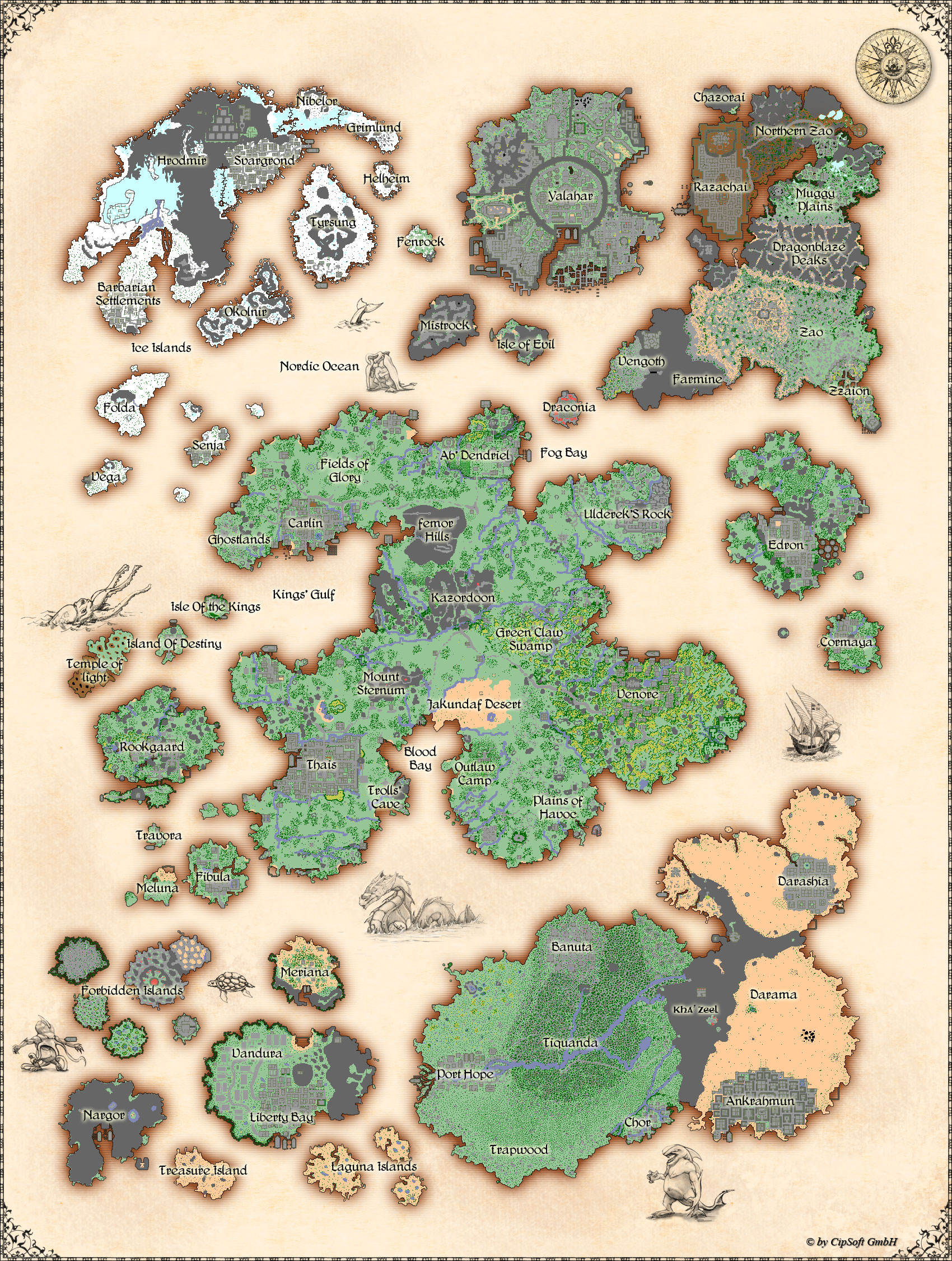 Mapa global de Runica the Origin