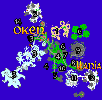Mapa de Oken & Llania City