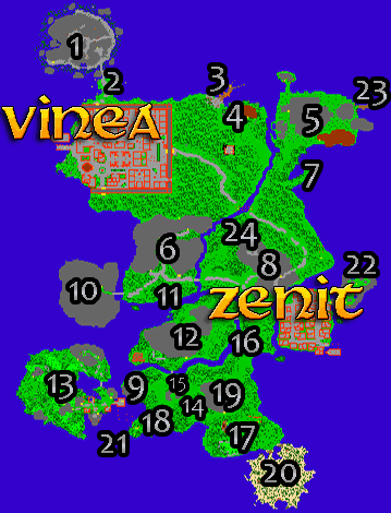 Mapa de Zenit & Vinea City